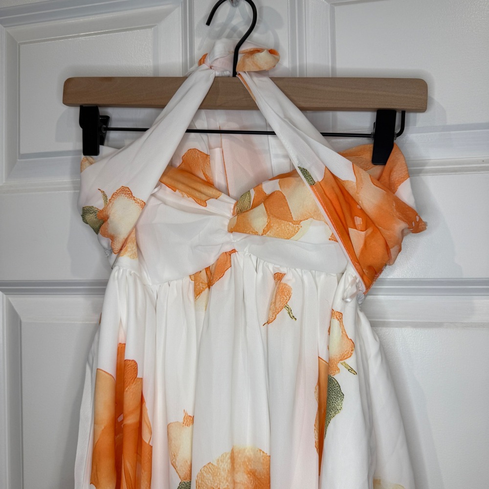 Altar'd State Floral Strapless Mini Dress with Scarf Detail Size Medium - Picture 7 of 11